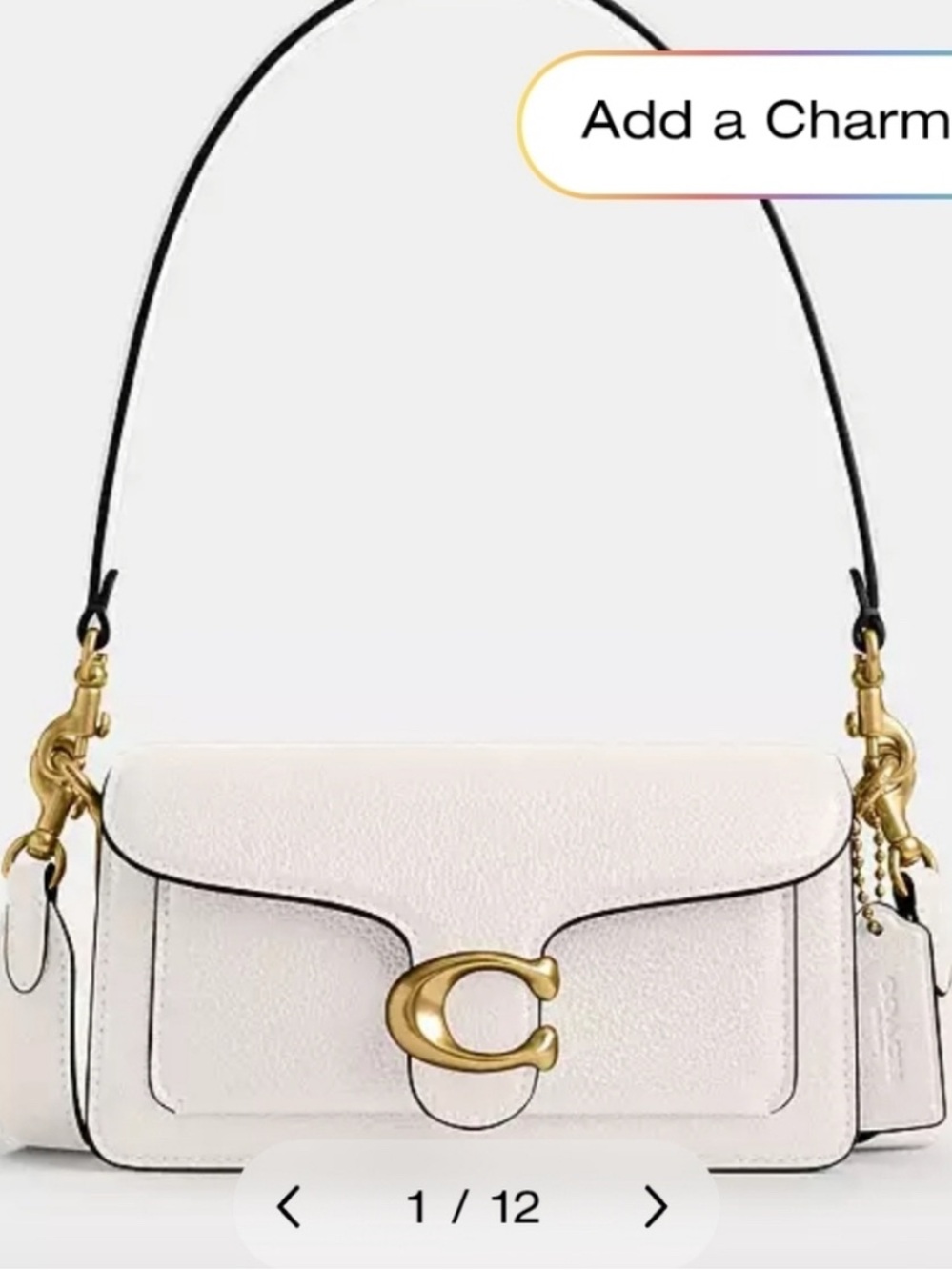 Coach Tabby 20 White Leather
